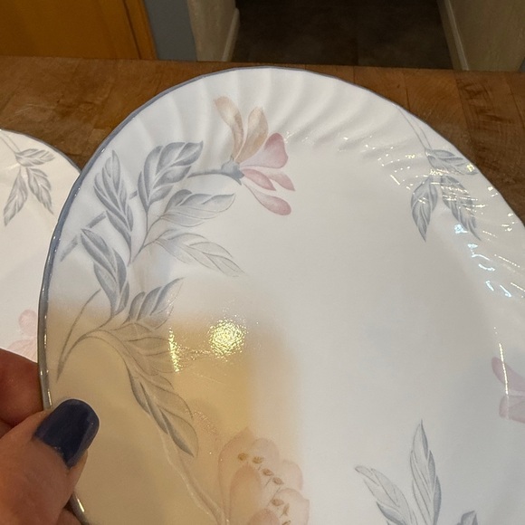 3 Corelle Pink Trio Pink Swirl Floral Dinner Plates 10.25- Set of 3 - Picture 6 of 13